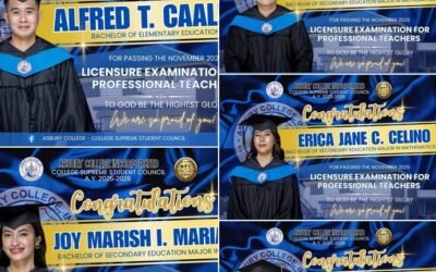 Congratulations to the new Licensed Professional Teachers!